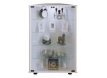 Standvitrine VCM "Holz Glas Eckvitrine Vitrine Sammelvitrine Jecka L", weiß, B:67cm T:23cm, Obermaterial: 100% Holz Wood., Schränke, Standvitrine
