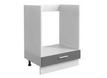 Herdumbauschrank VCM "Ofenschrank Breite 60 cm Herdschrank Küche Esilo F", schwarz (weiß, anthrazit), B:60cm T:46cm, Obermaterial: 100% Holz Wood., Schränke, Herdumbauschrank