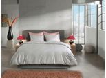 Bettwäsche HECKETT & LANE "Franela", grau (mist grau), B/L: 155cm x 220cm, 1 Stk., 1 Stk., Flanell, B/L: 80cm x 80cm, 2 Stk., Flanell, Obermaterial: 100% Baumwolle, Bettwäsche, Bettwäsche, Uni Design, hochwertiges Flanell, Bettwäsche ab 135x200 cm