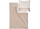 Bettwäsche BUGATTI "Satinbettwäsche bugatti", beige, B/L: 135cm x 200cm, 1 Stk., 1 Stk., Mako-Satin, B/L: 80cm x 80cm, 2 Stk., Mako-Satin, Obermaterial: 100% Baumwolle, Bettwäsche, Bettwäsche, mit zeitlosem Wende-Design