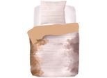 Bettwäsche KAYORI "Kaneda", beige (natur), B/L: 155cm x 220cm, 1 Stk., 1 Stk., Renforcé (Bio-Baumwolle), B/L: 80cm x 80cm, 2 Stk., Renforcé (Bio-Baumwolle), Obermaterial: 100% Baumwolle, Bettwäsche, Bettwäsche, 100% reiner Bio-Baumwolle
