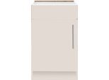 Spülenschrank WIHO KÜCHEN "Cali, TOPSELLER", beige (front und korpus: cashmere), B:50cm H:82cm T:57cm, Schränke, Spülenschrank, 50 cm breit, ohne Arbeitsplatte