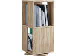 Bücherregal VCM "Holz Regal Büroregal Aktenregal drehbar Stifta L", braun (sonoma, eiche), B:34cm T:34cm, Regale, Bücherregal