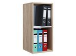 Bücherregal VCM "Holz Büro Regal Bücher Ordner Aktenregal Lona l 2f", braun (sonoma, eiche), B:35cm T:37cm, Regale, Bücherregal