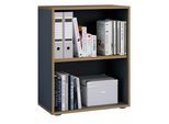 Bücherregal VCM "Holz Büro Regal Bücher Ordner Aktenregal Salia 2f", schwarz (anthrazit), B:60cm T:33cm, Regale, Bücherregal