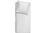 Bettwäsche CINDERELLA "Plain Sundays", weiß, B/L: 135cm x 200cm, 1 Stk., 1 Stk., Satin, B/L: 80cm x 80cm, 2 Stk., Satin, Obermaterial: 100% Baumwolle, Bettwäsche, Bettwäsche, mit Stehsaum