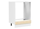 Herdumbauschrank VCM "Ofenschrank Breite 60 cm Herdschrank Küche Fasola", braun (weiß, honig, eiche), B:60cm T:46cm, Obermaterial: 100% Holz Wood., Schränke, Herdumbauschrank