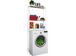 Waschmaschinenumbauschrank VCM "Waschmaschine Toilette Überbau Schrank Tubas M", weiß, B:68cm T:25cm, Obermaterial: 100% Metall MT., Schränke, Waschmaschinenumbauschrank