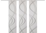 Schiebegardine HOME WOHNIDEEN "TIBERIO 3er SET" Gr. 1, grau, B:60cm H:245cm, Polyester, Gardinen, Schiebegardine, Schiebegardine 3er SET TIBERIO