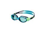 Schwimmbrille SPEEDO "Biofuse 2.0 Junior", blau (blau, grün), Sportbrillen, Kinder, Schwimmbrille, breites optisches Profil, gepolsterte Dichtungen