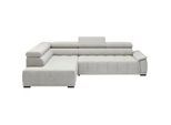 Ecksofa Gremio Links Grauweiß