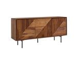 KADIMA DESIGN Sideboard aus Sheesham Massivholz und Metall, Modernes Design, 148x72x40 cm, mit 3 Türen