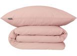 Bettwäsche SCHIESSER "Laura aus Baumwoll-Seersucker in zarten Farbtönen", rosa (hellrosa), B/L: 135cm x 200cm, 1 Stk., 1 Stk., Seersucker, B/L: 80cm x 80cm, 2 Stk., Seersucker, Obermaterial: 100% Baumwolle, Bettwäsche, Bettwäsche, Made in Green