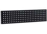 Schulte Lagertechnik Sichtblende für erweiterbares Thekensystem MULTIplus, B 1000 x H 250 mm, Stahl-Lochblech, schwarz
