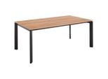 Celina Home Esstisch London, Schwarz, Eiche, Metall, Holzwerkstoff, rechteckig, eckig, 95x76x180-280 cm, ausziehbar, in verschiedenen Holzdekoren erhältlich, Esszimmer, Tische, Esstische, Esstische ausziehbar