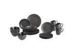 Ritzenhoff Breker Kombiservice Kitwe, Schwarz, Keramik, 20-teilig, Uni, 400 ml,550 ml, Lfgb, Essen & Trinken, Geschirr, Geschirr-Sets, Kombiservice