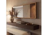 MCA Spiegel MCW-P56, Wandspiegel Garderobenspiegel Flurspiegel, 120x50x2cm Glas Massiv-Holz Eiche
