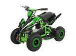 Kinderquad Racer 1000, Pocket-Quad mit 1000 Watt Elektromotor, 3 Batterien, Stoßdämpfer, bis 24 km/h (Schwarz/Grün)