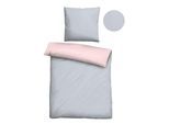 Wendebettwäsche "0040774", grau (sturmgrau), B/L: 135cm x 200cm, 1 Stk., 1 Stk., Renforcé, B/L: 80cm x 80cm, 2 Stk., Renforcé, Obermaterial: 100% Baumwolle, CASTELL - MARKENBETTWÄSCHE, Bettwäsche, Wendebettwäsche, hautsympathisch, 100% Baumwolle, Reißverschluss, ganzjährig nutzbar