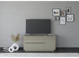 Lowboard "Reno", beige (taupe matt lack, glas taupe glanz), B:137cm H:71cm T:42cm, Glas, Holzwerkstoff, SET ONE BY MUSTERRING, Sideboards, Lowboard, Mit Sockel in diversen Farben, 71 cm Höhe & Farbauswahl