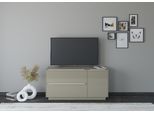 Lowboard "Reno", beige (taupe matt lack, glas taupe glanz), B:137cm H:71cm T:42cm, Glas, Holzwerkstoff, SET ONE BY MUSTERRING, Sideboards, Lowboard, Mit Sockel in diversen Farben, 71 cm Höhe & Farbauswahl