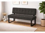 Sitzbank HOME AFFAIRE "Mia Küchenbank, Polsterbank, Esszimmerbank, 141x64 cm", braun, schwarz, B:141cm H:86,5cm T:61cm, Massivholz, Metall, Polyester, Sitzbänke, Sitzbank, Moderne Bank und Farben, Sitzplatzanzahl: 2-3, Frei in Raum stellbar