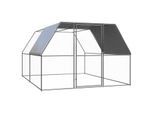 VidaXL Hühnerkäfig mit Teilüberdachung 3 m, 4 m, 2 m