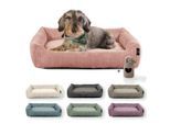 Rohrschneider Hundebett waschbar, robuster Breit-Cordstoff mit Gratis-Beigabe