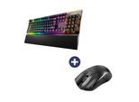Be Quiet Maus Dark Perk Sym + Tastatur Light Mount Silent Linear RGB-LED