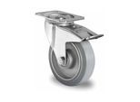 CASCOO Lenkrolle mit Totalfeststeller ø 125 mm Serie AAE2 Doppelkugellager (TPP37W0125AAE2D0N)