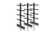 STIER Kragarmregal schraubbar doppelseitig 2 Felder mit 4 Ebenen 2560x2550x800mm (906923)