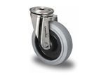 CASCOO Rückenlochlenkrolle ø 125 mm Serie R4E2 Kugellager Edelstahl (HIH86S0125R4E2S34)