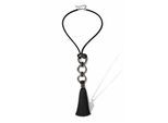 Lange Kette "Leeds", Damen, Gr. onesize, Metall, schwarz, COLLEZIONE ALESSANDRO, Basic, Halsketten, in Y-Form