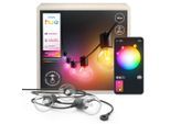 Philips HUE Lichterkette , Schwarz , Kunststoff , 1400x0x0 cm , Lampen & Leuchten, Innenbeleuchtung, Dekoleuchten, Lichterketten