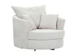 Carryhome Sessel , Creme , Textil , Füllung: Polyester, Schaumstoffflocken,Polyester, Schaumstoffflocken , 115x72x115 cm , Sitzfläche 360° drehbar , Wohnzimmer, Sessel, Sessel