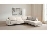 Ecksofa OTTO HOME "Casina", beige (natural), B:287cm H:85cm T:239cm, 100% Polyester, Sofas, Ecksofa, mit abgerundeter Ottomane, in einem weichen Chenille-Stoff