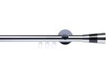 Gardinenstange LIEDECO "Innenlaufgarnitur 20 mm Piano Granada" Gr. 1, grau (chromfarben), L:120cm Ø:2mm, Eisen, Gardinenstangen, Gardinenstange, Gardinenstange Komplett