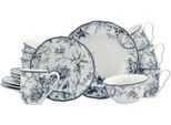 Kombiservice CREATABLE "Adelaide, Service 16-tlg.", blau, 16, Porzellan, Geschirr-Sets, Kombiservice, Nostalgischer Vintage Dekor, Elegante Form