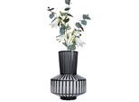 Tischvase KARE DESIGN "Vase Roulette 31", schwarz, B:24,5cm H:31cm T:24,5cm, Glas, Vasen, Tischvase
