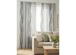 Vorhang WIRTH "Brooklyn" Gr. 3, grau, B:145cm H:220cm, Polyester, Gardinen, Vorhang