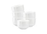 Tasse SELTMANN WEIDEN "Milchkaffeetassen ohne Henkel Sento Home 350 ml 6er Set", weiß (aura weiß), 6 tlg., Porzellan, Trinkgefäße, Tasse