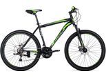 Mountainbike KS CYCLING "Catappa" Gr. 50, schwarz (schwarz, schwarz), Fahrräder, 50cm, 26 Zoll (66,04cm), Mountainbike, für Damen und Herren, Kettenschaltung