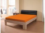 Spannbettlaken KUM "Frottee-Stretch Spannbetttuch", orange, L:200cm, Frottee, Obermaterial: 80% Baumwolle, 20% Polyester, Bettlaken, Spannbettlaken, bis ca. 30 cm Matratzenhöhe
