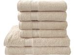 Handtuch Set DYCKHOFF "Siena", beige (champagner), Obermaterial: 100% Baumwolle, Handtuch-Sets, Handtuch Set, in tollen Unifarben