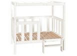 VidaXL erhöhtes Hundebett aus Kiefernholz weiß 83,5 cm, 1 m, 83,5 cm