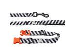 Barkalot Hundehalsband-Auslaufset schwarz/ weiß L