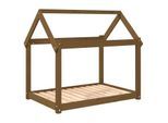 VidaXL Hundebett XL (101x70x90 cm) aus Kiefernholz dunkelbraun
