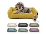 Rohrschneider Hundebett waschbar, robuster Breit-Cordstoff mit Gratis-Beigabe