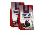 HAPPY CAT Trockenfutter Katze Adult, Sterilised, Voralpen-Rind 2x10 kg