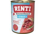 RINTI Kennerfleisch Nassfutter Hund, Junior, Dose Rind 36x800 g